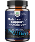 Pre Conception Male Fertility Supplement - Semen Volume Booster with CoQ10, Maca Root, Methyl Folate & D-Aspartic Acid - Mens Fertility Supplement for Sperm Motility - Conception for Him - 90 Count
