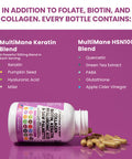 Collagen Pills 1000mg Biotin 10000mcg Keratin Saw Palmetto 2500mg Hyaluronic - Hair Skin and Nails Vitamins and DHT Blocker with Vitamin E Folic Pumpkin Seed MSM - 90 Count