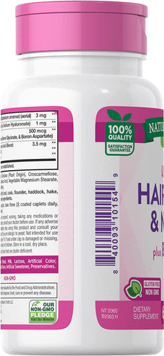 Nature's Truth Ultra Hair, Skin & Nails plus Biotin Coated Caplets - 60 ct, Pack of 6