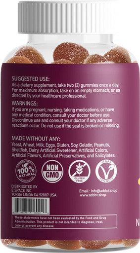 Vivacity - Ashwagandha Vitamin Gummies by Addot WellLife - Hemp Oil, Turmeric, L-theanine, Maca Root, Chamomile Gummy - for Stress, Relax, Calm, Muscle, Energy, Endurance 2 Bottle 120ea