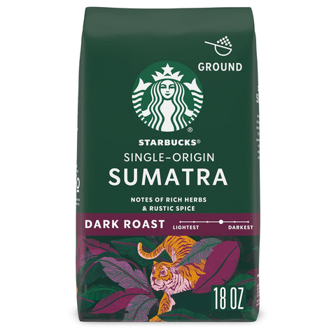 Starbucks Ground Coffee, Dark Roast Coffee, Italian Roast, 100% Arabica, 1 bag (18 oz)