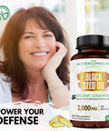 Mother Nature Organics Superfoods for Organic Living Organic Black Seed Oil Capsules - 3 Month Supply - 180 Count (2000Mg Per Serving) High Potency, Organic Cold Pressed Nigella Sativa Oil (Non-Gmo)