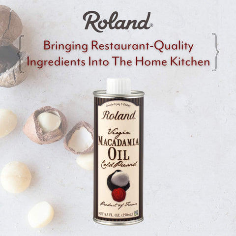 Roland Foods Virgin Cold-Pressed Macadamia Oil, Specialty Imported Food, 8.45 Ounce, Pack of 1
