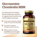 Solgar Triple Strength Glucosamine Chondroitin Msm 60 Tablets - Promotes Healthy Joints Supports Comfortable Movement - Shellfish Free - Gluten Free Dairy Free - 30 Servings