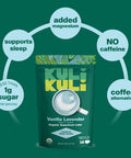 Kuli Kuli Vanilla Lavender Superfood Latte - Magnesium - Vegan & Organic Sleep Support with Chamomile Passionflower and Lavender - Plant-Based Drink