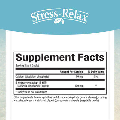 StressRelax 5HTP 100 mg by Natural Factors Promotes Emotional Wellbeing 120 Caplets