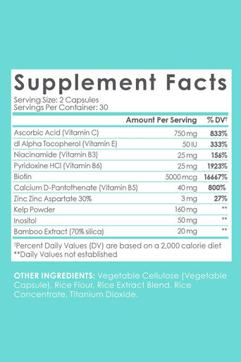 SkinnyFit Daily Glow: Hair, Skin and Nails Supplement for Youthful-Looking Skin, Brighter Complexion, (60 Capsules)