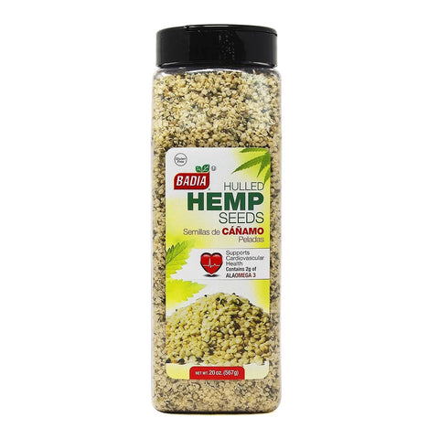 Badia Hulled Hemp Seeds, 20 oz, Hemp Hearts, Protein, Fiber, Vitamins & Minerals
