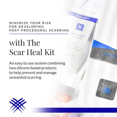 Rejuvaskin Scar Heal Kit For Abdominal Scars, Soften, Flatten, Reduce And Recover, Silicone Sheeting, Rejuvasil Gel & Medical Tape, 1" X 22"