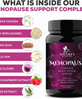 Menopause Supplements for Women, Menopause Relief for Natural Balance, Night Sweats & Hot Flashes, Black Cohosh for Menopause with Dong Quai & Soy Isoflavones - 60 Capsules