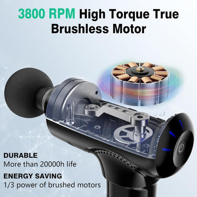 Cotsoco Massage Gun Deep Tissue,Portable Percussion Muscle Massager For Whole Body Back Pain Relief,Electric Handheld Sport Massager With 5 Massage Heads 5 Speed