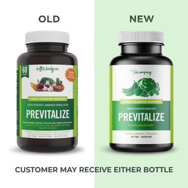 BB Company Previtalize | Prebiotics for Women Prebiotic Fiber for Gut Health Digestive Health | Food for Good Probiotics | Complement to Probiotics & Provitalize | Packaging Vary | 60 Ct