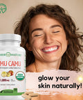 Mother Nature Organics Superfoods for Organic Living Organic Vitamin C From Camu Camu Capsules 1,000Mg, Packed With Natural Vit C, Raw Antioxidants - Immune Support Supplement & Anti-Aging For Skin - Powder Organic, Vegan, Non-Gmo (120 Count)
