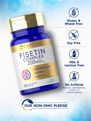Carlyle Fisetin Complex | 200Mg | 90 Capsules | Non-Gmo And Gluten Free Supplement