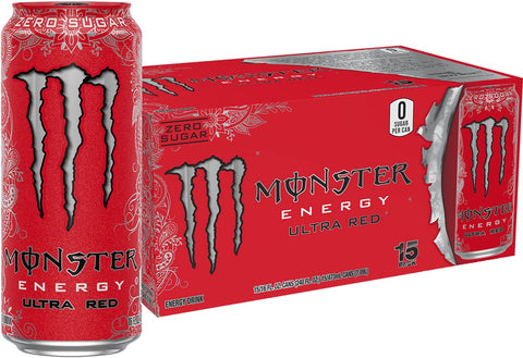 Monster Energy Zero Ultra, Sugar Free Energy Drink, 16 Ounce | Pack of 15