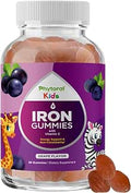 Kids Iron Gummies with Vitamin C Blood Builder Iron Supplements for Kids with Gentle for Stronger Immunity and Energy Support Vitamin B6 B12 A Niacin and Folate Gummies Vegan and GMO 60 Count