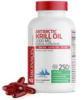 Bronson Antarctic Krill Oil 2000 mg with Omega-3s EPA DHA Astaxanthin and Phospholipids 250 Softgels