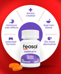Feosol Complete Iron Supplement Caplets Bifera Iron for High Absorption Heme and NonHeme Dual Action Minimizes 1 Per Day for Energy and Immune System Support Made in USA 30 Count