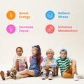 NutraChamps Vitamin B Complex for Kids B1, B2, B3, B6 B7 B9 & Methyl B12 Kids B Complex Liquid Drops Supplement Energy Focus Metabolism Natural Berry 120 Servings 4 Month Supply