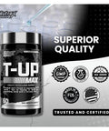 Nutrex Research T-Up Booster Muscle Growth Supplements For Men Increase T Levels Strength Stamina Support Fitness Workout Muscle Recovery Energy Capsules 60 Count