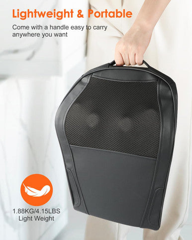 Back Massager With Heat, Shiatsu Neck & Back Massager Pillow For Pain Relief, 3D Kneading Massage Cushion For Back, Neck, Shoulder, Leg Relaxation, Ideal For Mom Dad Women Men.