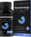 Caffeine Pills with L-Theanine for Focused Energy | Smooth & Clean Energy Supplement for Focus & Performance | No Crash No Jitters | Nootropic Brain Booster with Yerba Mate | 60 Vegan Energy Pills