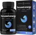 Caffeine Pills with L-Theanine for Focused Energy | Smooth & Clean Energy Supplement for Focus & Performance | No Crash No Jitters | Nootropic Brain Booster with Yerba Mate | 60 Vegan Energy Pills