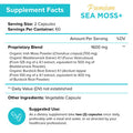 NutriFlair Irish Sea Moss 1600mg, 120 Capsules - Wildcrafted Raw Moss Powder with Bladderwrack & Burdock Root