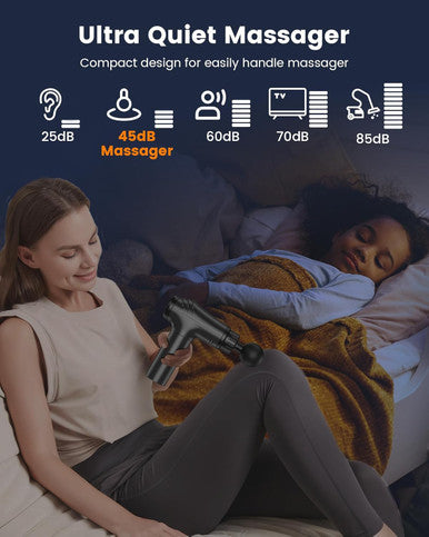 Ayura Massage Gun Deep Tissue, Percussion Muscle Massager Gun, Handheld Back Massager For Pain Relief, Mini Massage Gun With 30 Speeds And 6 Heads For Athletes Men Women