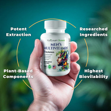 Men'S Multivitamin & Mineral Complex With Plant-Based Extracts - Multivitamin For Men Improves Overall Health, Antioxidant & Natural Body Support - 60 Capsules - 30 Day Supply