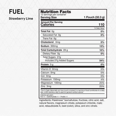 Momentous Fuel Intra-Workout Carbs & Electrolyte Drink Mix - Hydration Powder For Sustained Energy During Workouts - Nsf Certified, Gmo-Free, Gluten - 12 Single Serving Packets, Strawberry Lime
