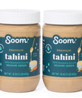 Soom Foods Premium Tahini 16oz (1 Pack) Roasted & Ground Sesame Seed Paste Creamy Tahini for Dubai Chocolate Hummus Sauces Vegan NutFree GlutenFree Kosher Keto Paleo Whole30