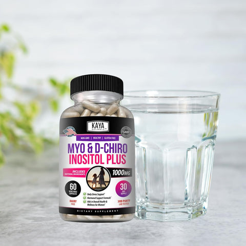 Kaya Naturals Myo and DChiro Inositol Plus Support for Women Vitamin B860 Capsules