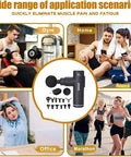 Mini Gun Massager Deep Gun Percussion Deep Tissues Muscle Massager, Quiet Muscle Massage Gun For Shoulder,Neck,Back,Arm,Leg 12 Heads Of Massage