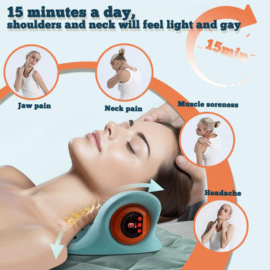 Neck Massager, Shiatsu Neck Massager With Heat Electric Shoulder & Cervical Massage For Pain Relief Deep Tissue Massage Pillow, 26 Angle Cervical Traction Device