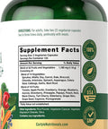 Carlyle Fruits and Veggies Supplement | 250 Capsules | Made with 32 Fruits and Vegetables | Vegetarian, Non-GMO, Gluten Free Superfood Formula