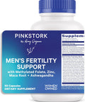 Blue Stork Fertility Supplements For Men - Supports Conception For Him - Male Prenatal Vitamins With Maca Root, Ashwagandha, Folate, B12 - Sperm Heath, Drive, Motility - 60 Capsules
