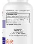 L-Lysine 500mg per Capsule (240 Vegetarian Capsules) - No Stearates - No Fillers - No Flow Agents - Vegan - Non GMO - Gluten Free - No Stearic Acid - No Dicalcium Phosphate