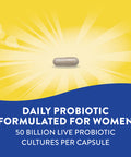 Nature'S Way Fortify Optima Daily Probiotic For Women, 50 Billion Live Cultures, Digestive And Immune Health Support Supplement*, 30 Vegan Capsules