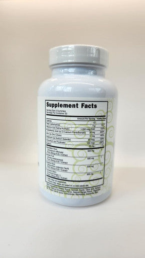 Clear Skin Acne Gummies - Complexion Supplement, Pantothenic Acid & Antioxidants, Vitamins 60 Count