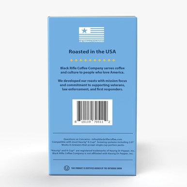 Black Rifle Coffee Company Medal Of Honor Medium Roast Coffee Rounds 22 Single Serve Coffee Pods