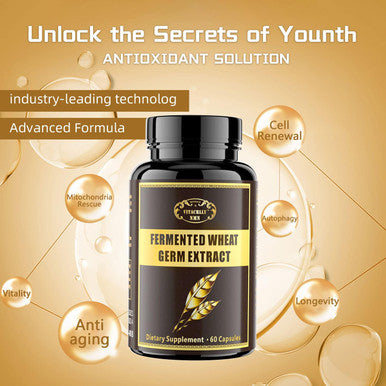 1000Mg Spermidine Supplements Fermented Wheat Germ Extract Capsule With 10Mg Higher Spermidine & Zinc For Antioxidant, Cell Renewal, Immune System And Increases Energy 60 Capsules (1 Bottle)