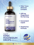 Carlyle Liquid Ionic Magnesium 400 mg | 4 oz | Vegetarian Non-GMO & Gluten Supplement | Vital Trace