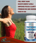 YUMMYVITE Thyroid Support With Iodine - Metabolism Booster, Energy Booster, Increase Focus - Premium Non-Gmo Thyroid Supplement 60 Capsules