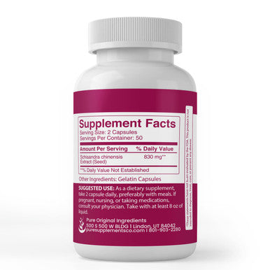 PURE ORIGINAL INGREDIENTS Schisandra Extract And Reishi Mushroom Capsule Bundle, 100 Capsules Each, No Additives Or Fillers, Lab Verified