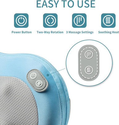 Shiatsu Neck & Back Massager With Heat, Lower Back Massager For Pain Relief Deep Tissue, Massage Pillow For Whole Body Muscle Pain Relief, Gifts For Men Women