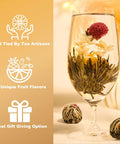Fullchea - Blooming Flowering Tea 12 Unique Varieties - Flowering Tea in 12 Delicious Fruit Flavors - For Tea Lovers Christmas Anniversary Valentine Birthday