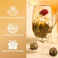 Fullchea - Blooming Flowering Tea 12 Unique Varieties - Flowering Tea in 12 Delicious Fruit Flavors - For Tea Lovers Christmas Anniversary Valentine Birthday