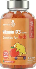 Maxmedix Kids Vitamin D3 1000Iu 120 Vitamin D Gummies For Kids (4Month Supply) Low Sugar Vit D3 Gummies Natural Orange Flavor 1 Gummy Per Day GlutenFree NonGmo GmpApproved