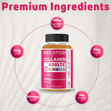 200Mg Hydrolyzed Gummy Collagen For Women & Men. 2500Mcg Biotin Gummies With 5Mg Vitamin E, 50Mg Vitamin C & 5Mg Zinc. Gluten-Free, Non-Gmo, Keto Friendly Adult Biotin And Collagen Vitamins